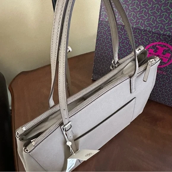 New Tory Burch EMERSON LARGE DOUBLE ZIP TOTE bag - Picture 7 of 16